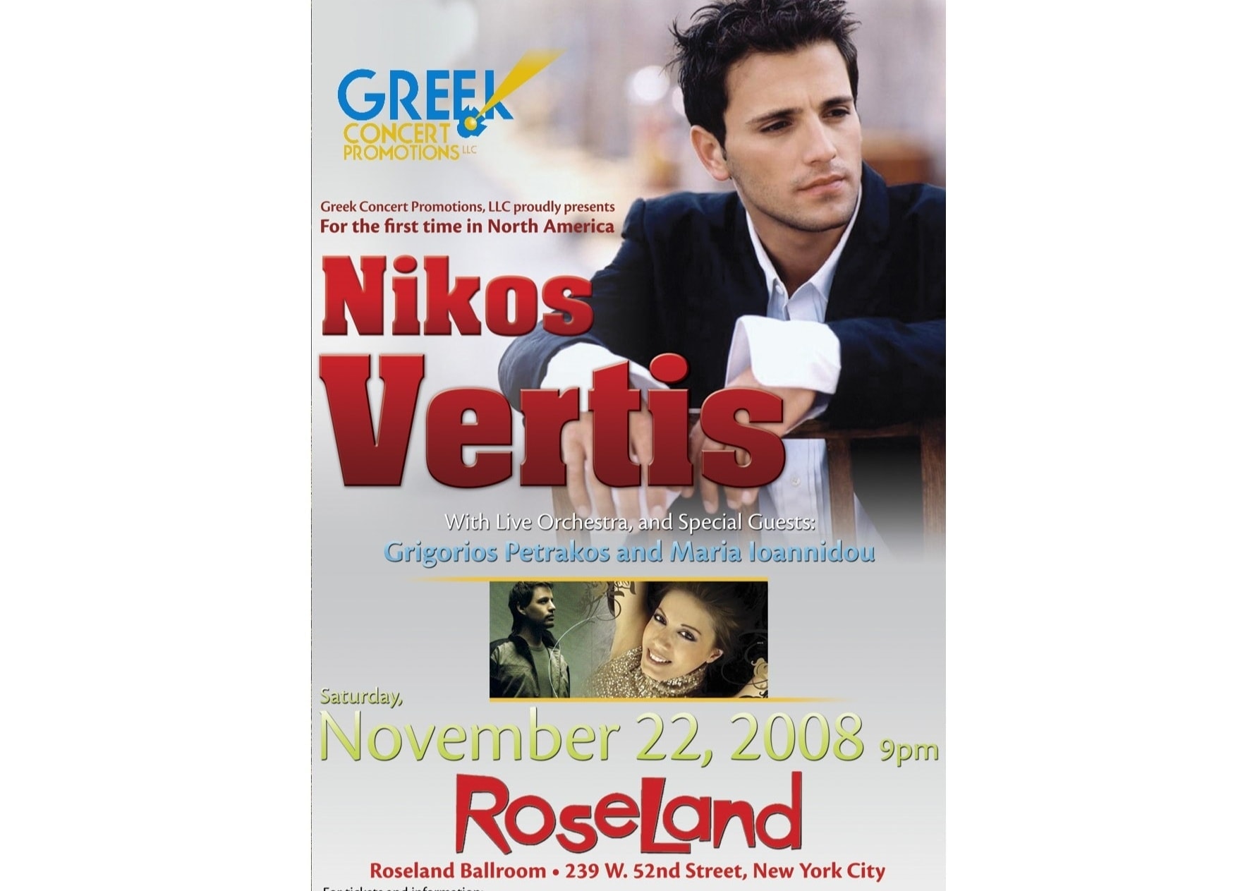 Nikos Vertis — For the First Time in North America — With Live Orchestra